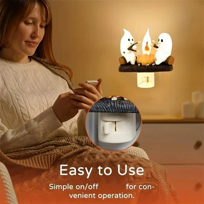 Halloween Ghost Campfire Night Light