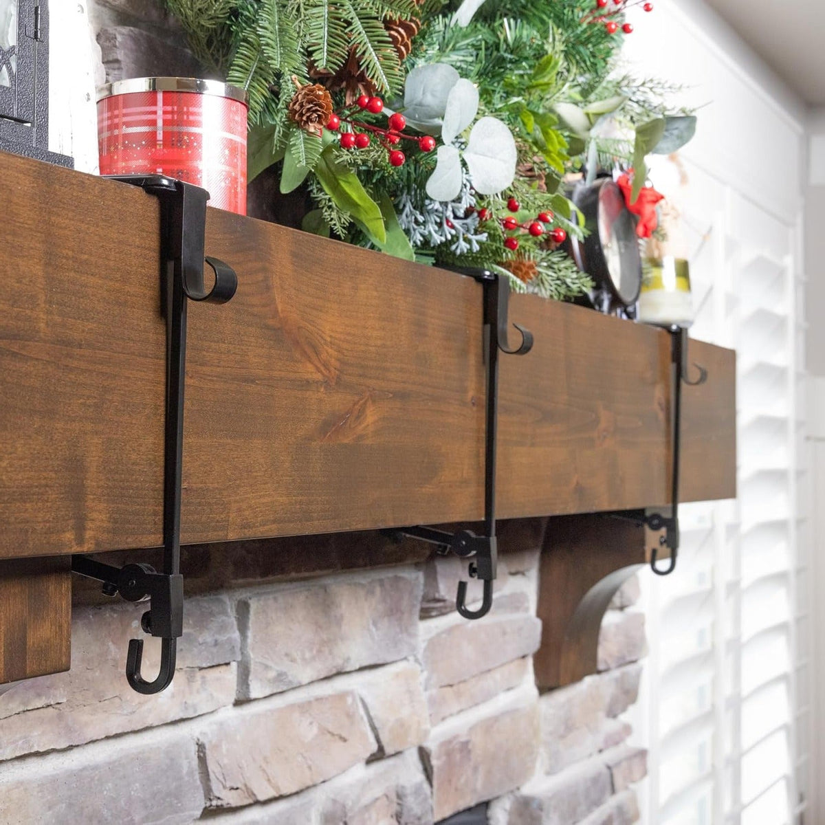 Adjustable Fireplace Garland Hanger Set