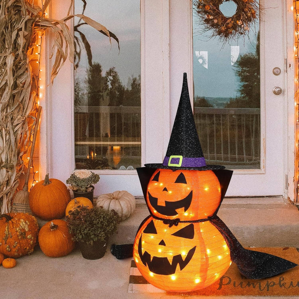 3ft Light-Up Halloween Pumpkin Decorations