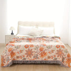Floral Tassel Throw Blanket