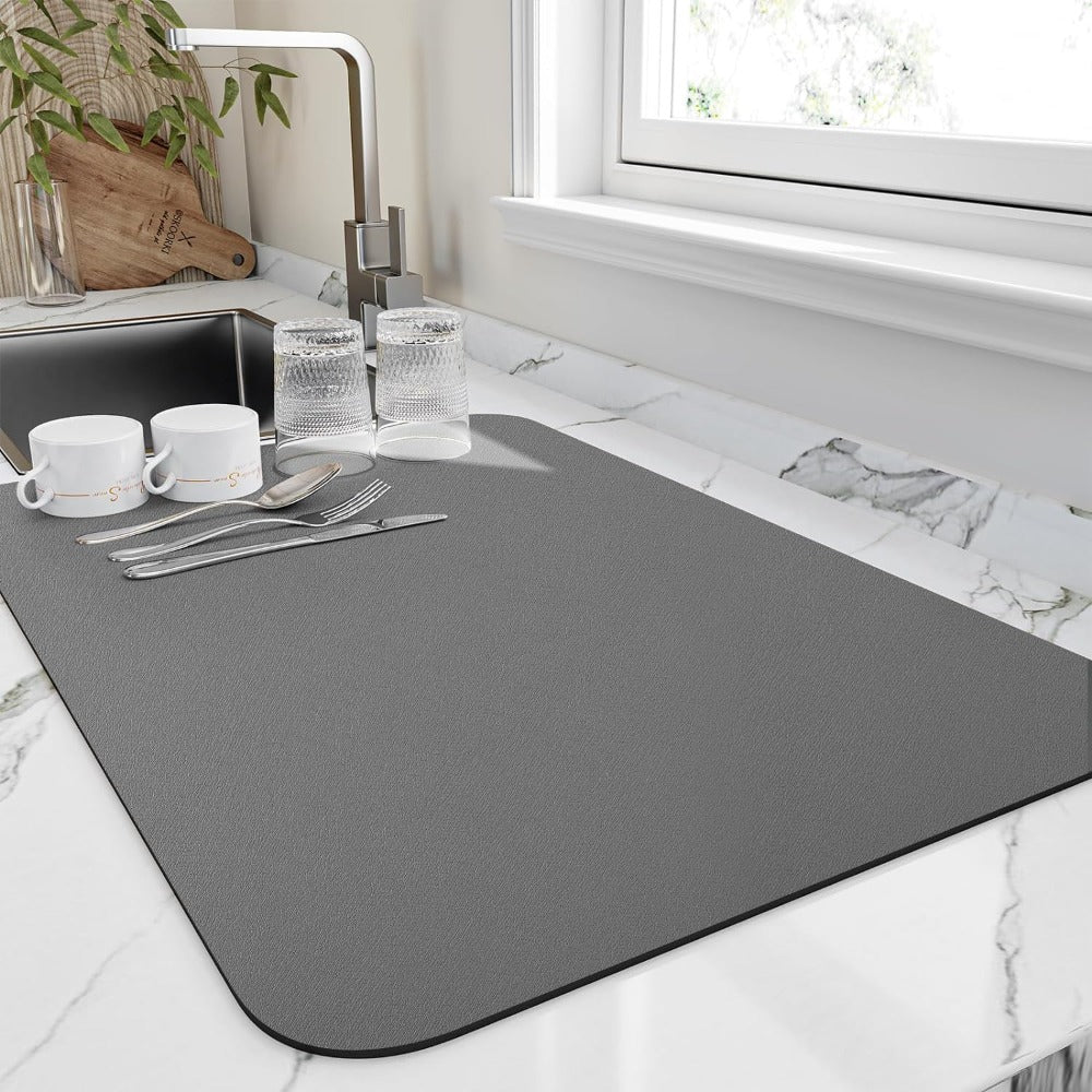 Quick-Dry Kitchen Dish Mat