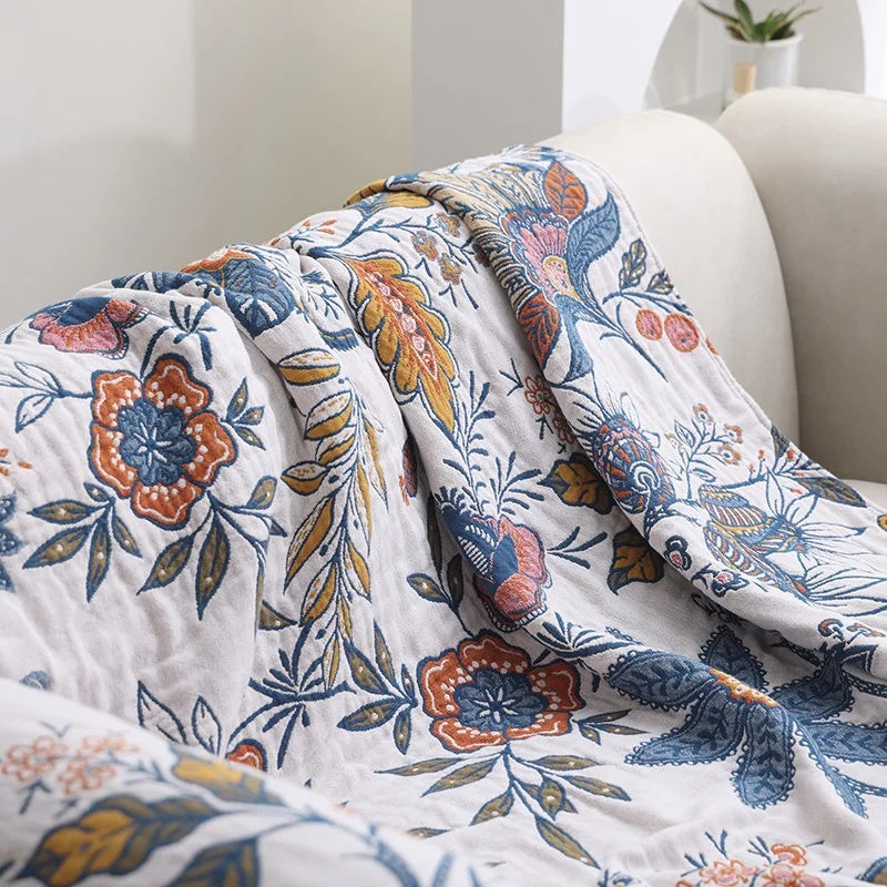 Rustic Floral Throw Blanket