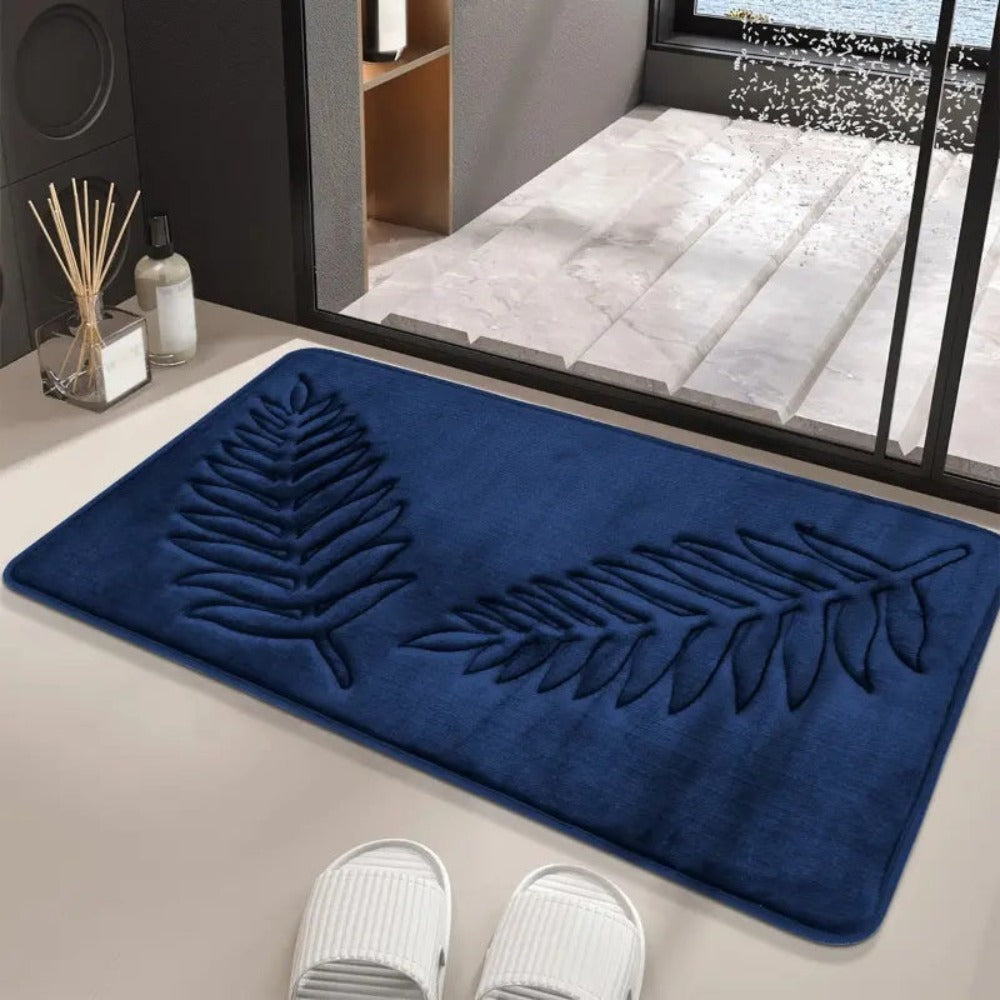 Lush Leaf Bath Mat Set