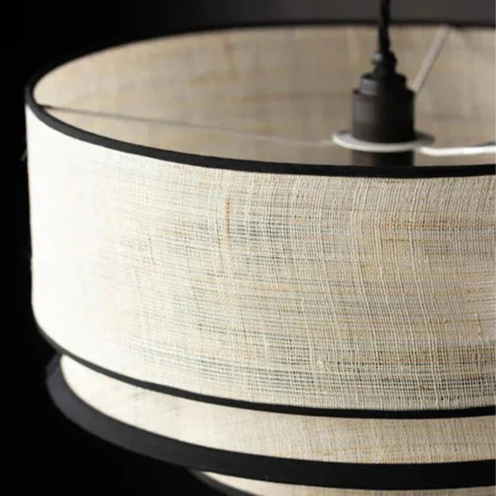 Japandi Halo Woven Chandelier