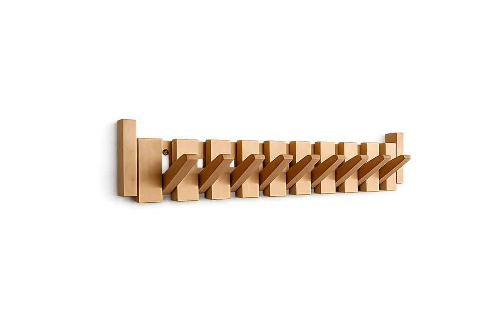 Kinjar Wooden Piano Coat Rack