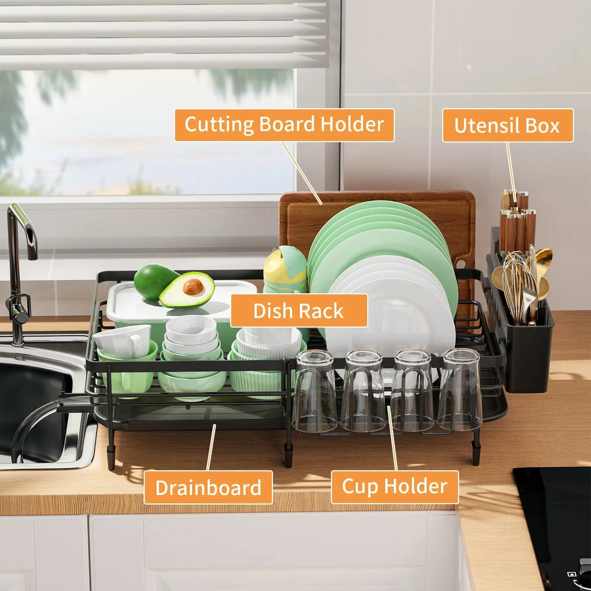 Expandable Dish Drying Rack