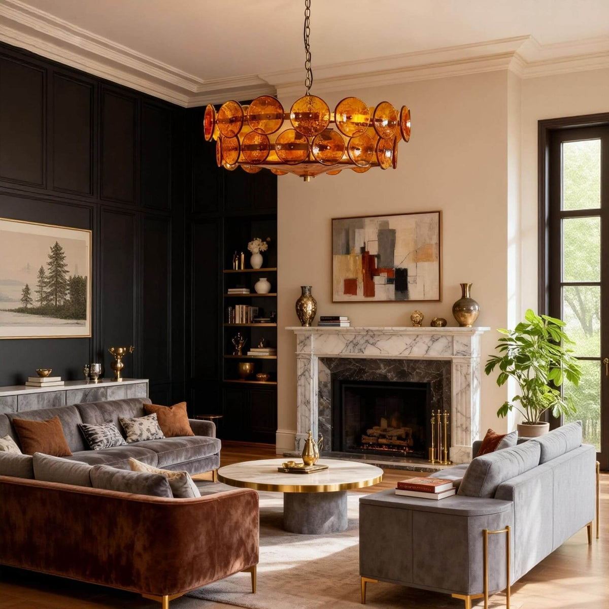 Lorenzo Glass Disc Chandelier