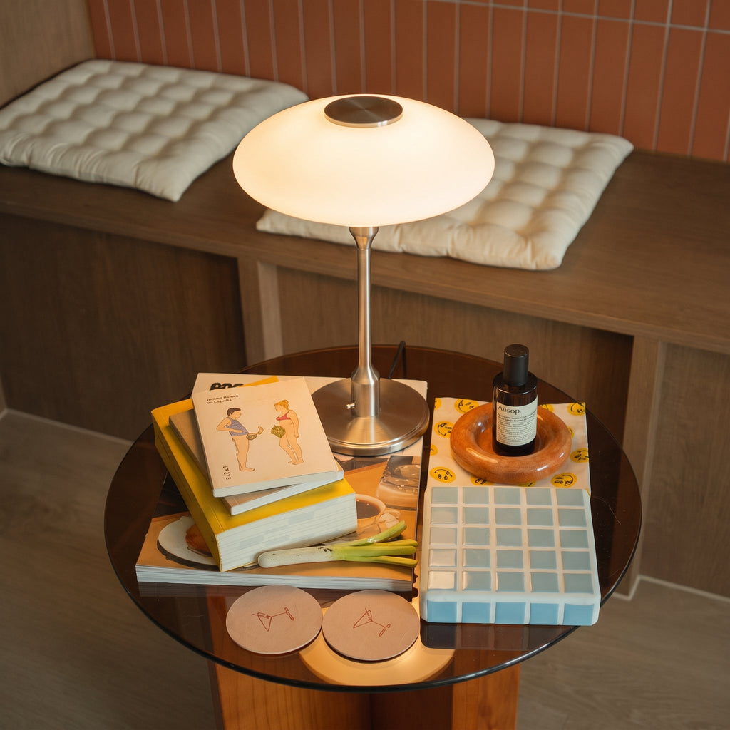 Swedish Designer Glass Table Lamp