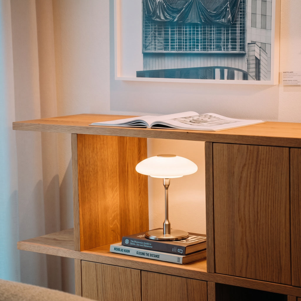 Swedish Designer Glass Table Lamp