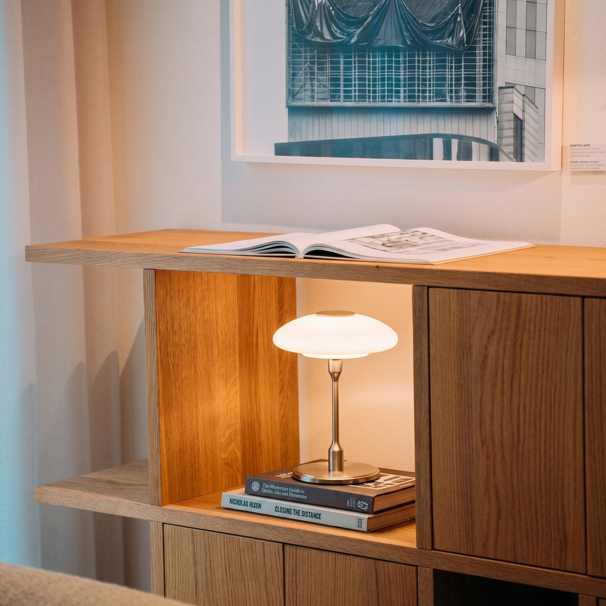 Swedish Designer Glass Table Lamp