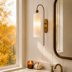 Azura Ribbed Glass Wall Sconce