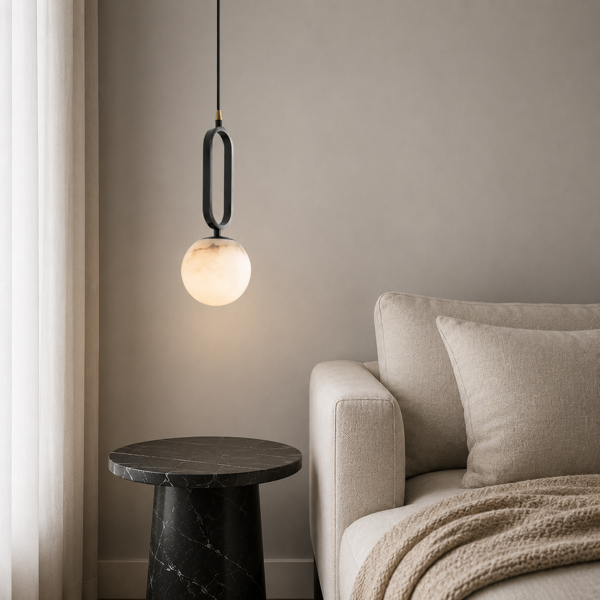 Maki Alabaster Pendant Light