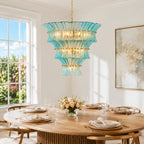 Marisol Art Deco Glass Tiered Chandelier