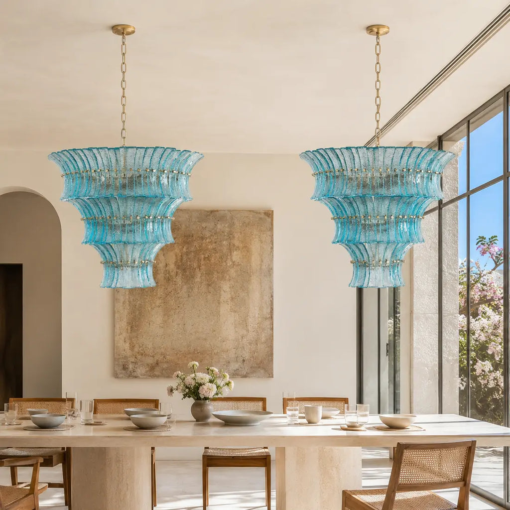 Marisol Art Deco Glass Tiered Chandelier