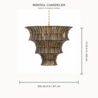 Marisol Art Deco Glass Tiered Chandelier