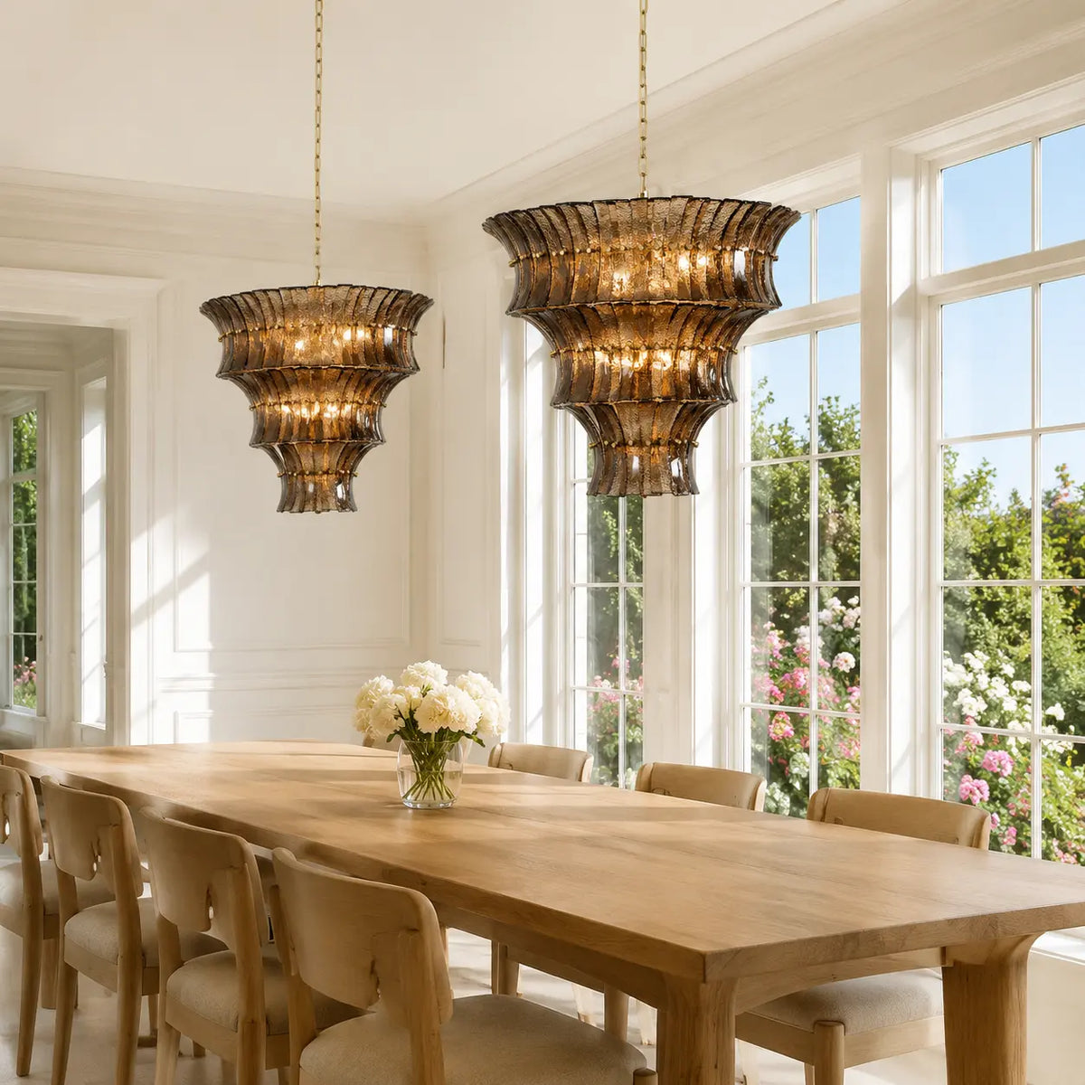 Marisol Art Deco Glass Tiered Chandelier