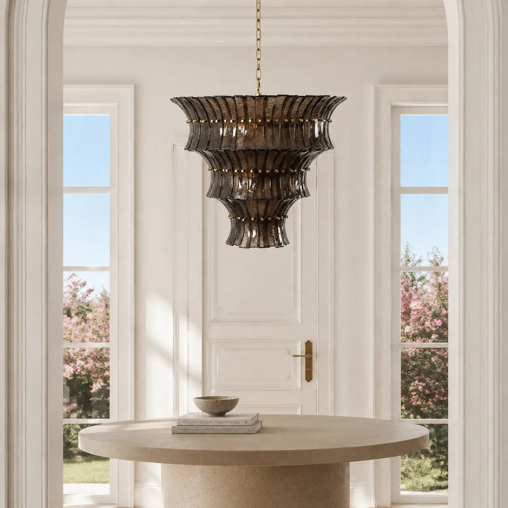 Marisol Art Deco Glass Tiered Chandelier