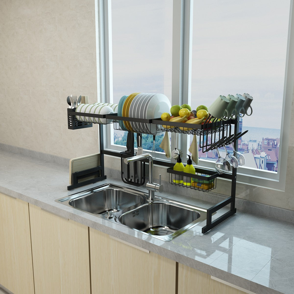 Over-Sink Dish Drying Rack