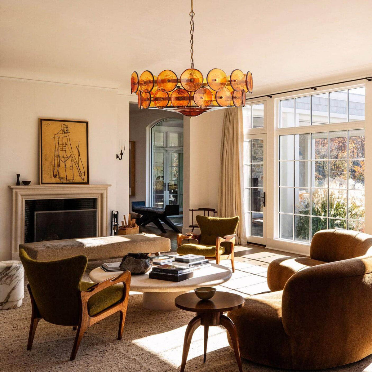 Lorenzo Glass Disc Chandelier