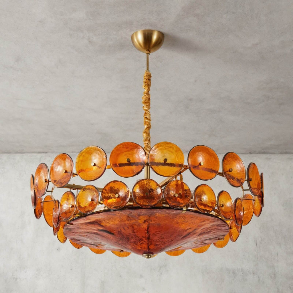 Lorenzo Glass Disc Chandelier