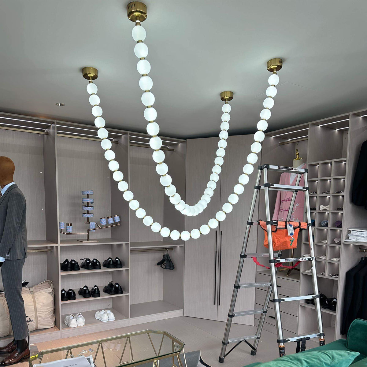 Pearl Necklace LED Chandelier