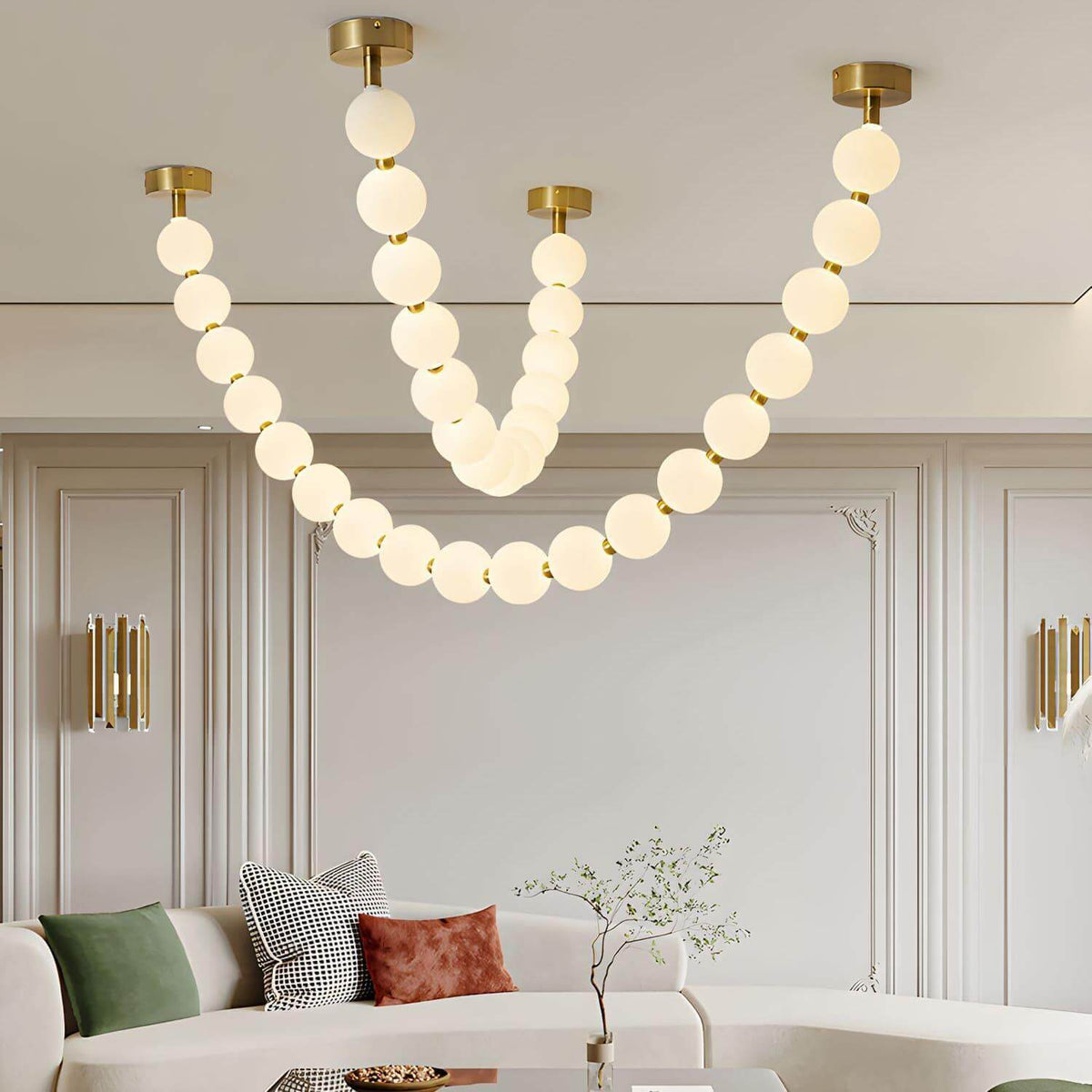 Pearl Necklace LED Chandelier