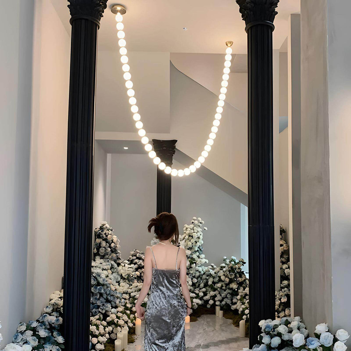 Pearl Necklace LED Chandelier