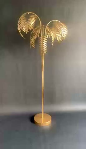 Golden Palm Tree Floor Lamp