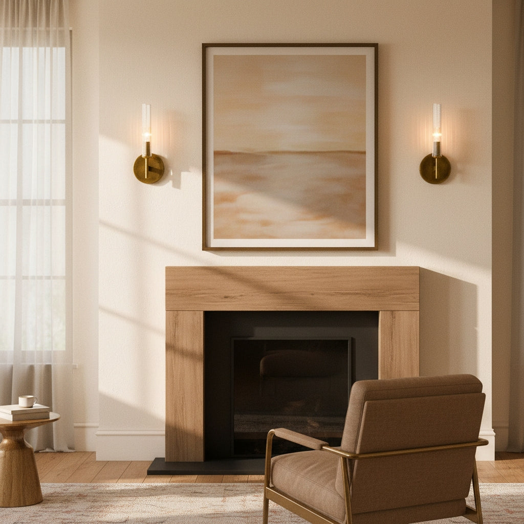 Vireo Ribbed Glass Tube Wall Sconce