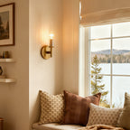 Vireo Ribbed Glass Tube Wall Sconce