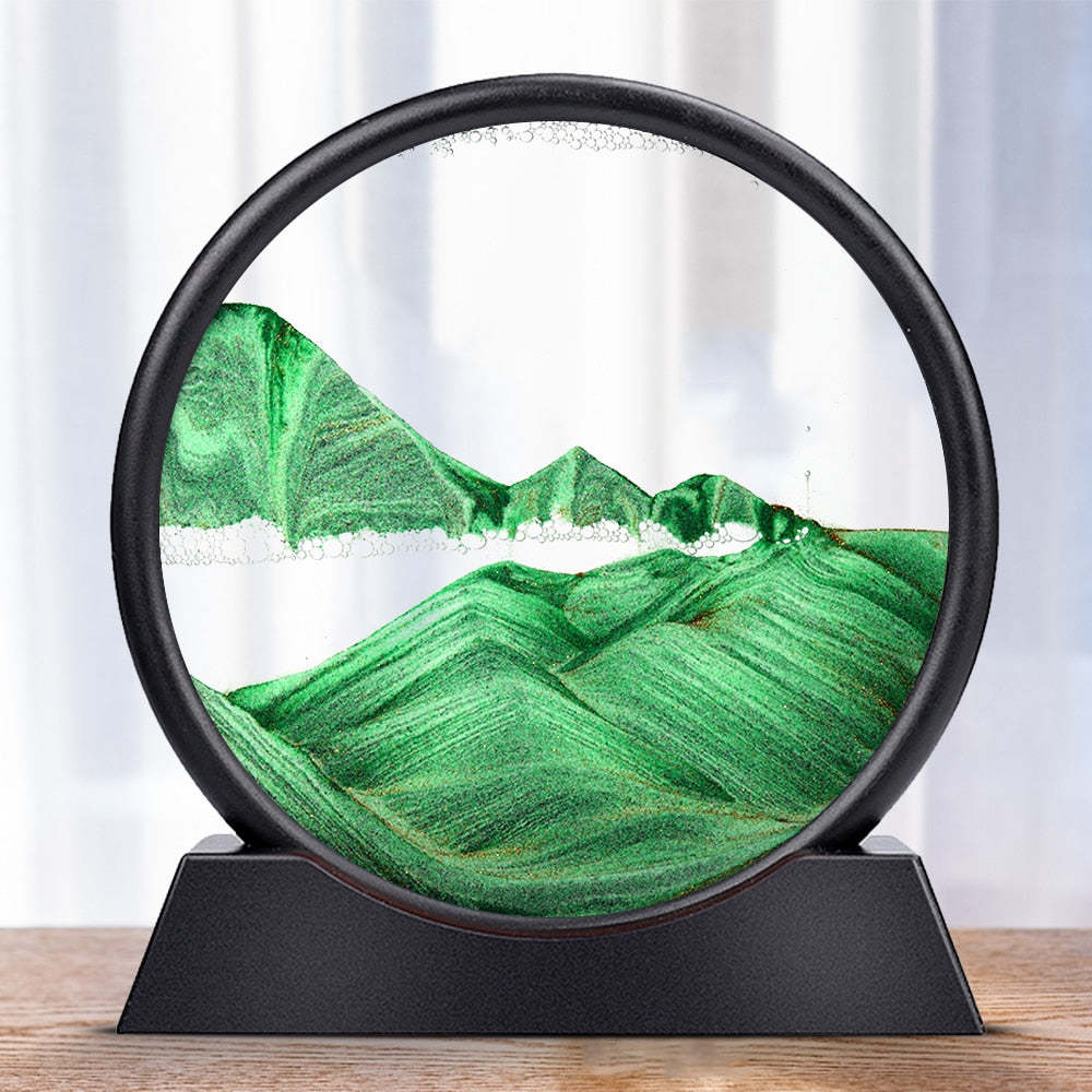 3D Moving Sand Art – Decorative Glass Display