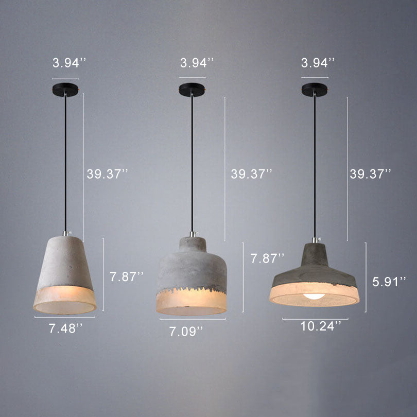 Minimalist Cement Pendant Light