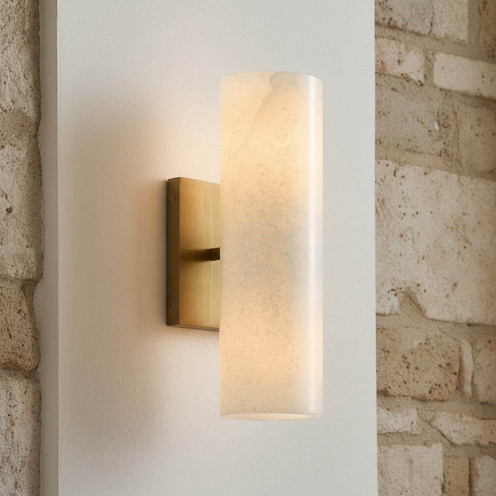 Doran Alabaster Tube Wall Sconce