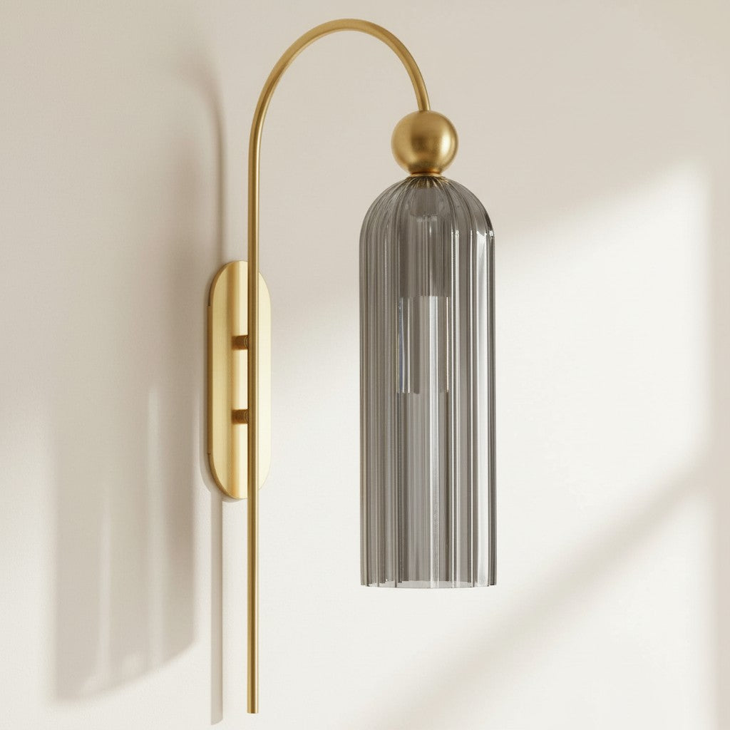 Azura Ribbed Glass Wall Sconce