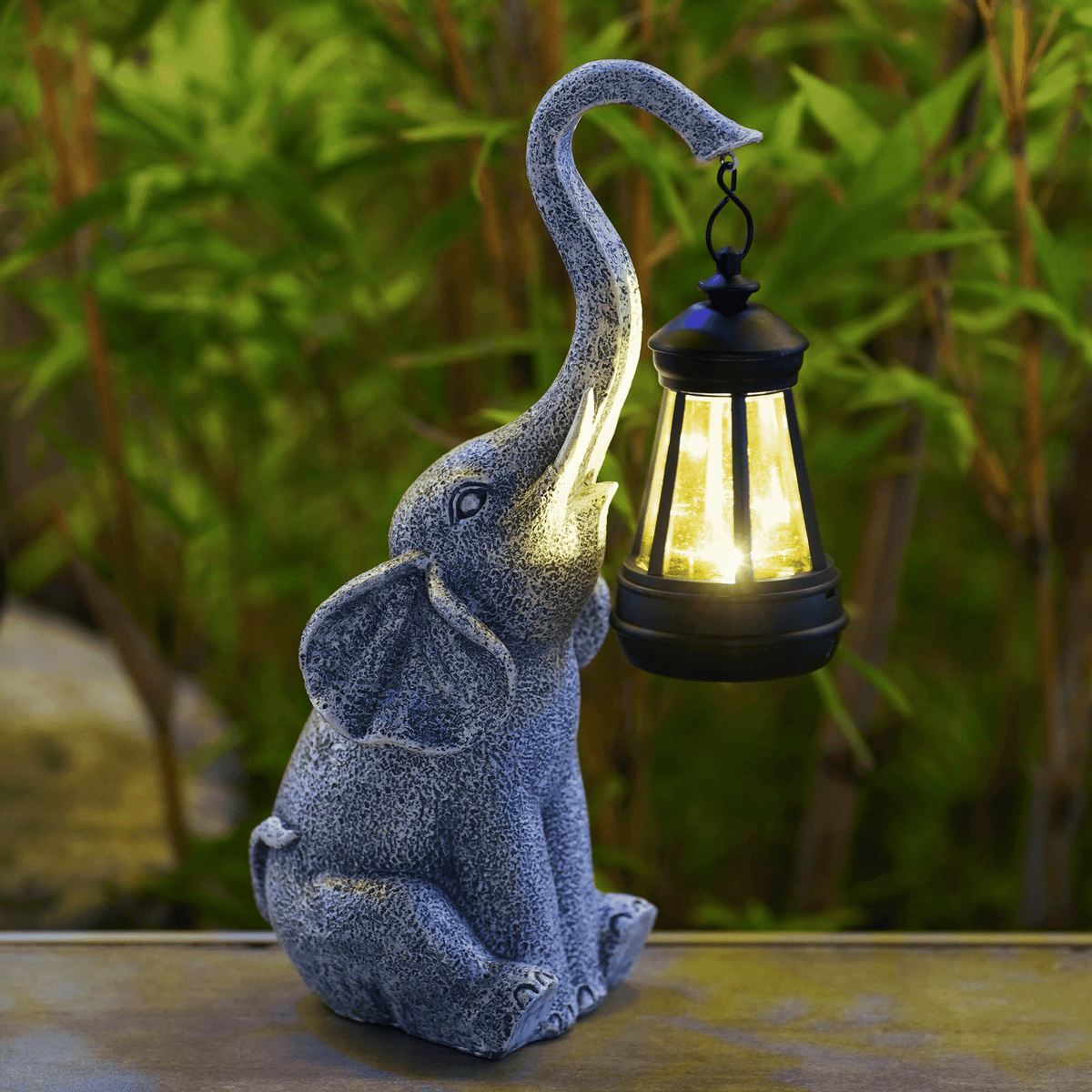 Solar Elephant Garden Light