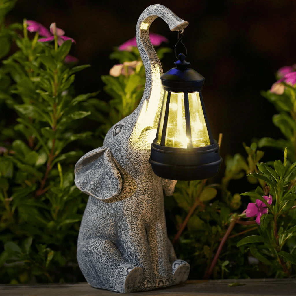 Solar Elephant Garden Light