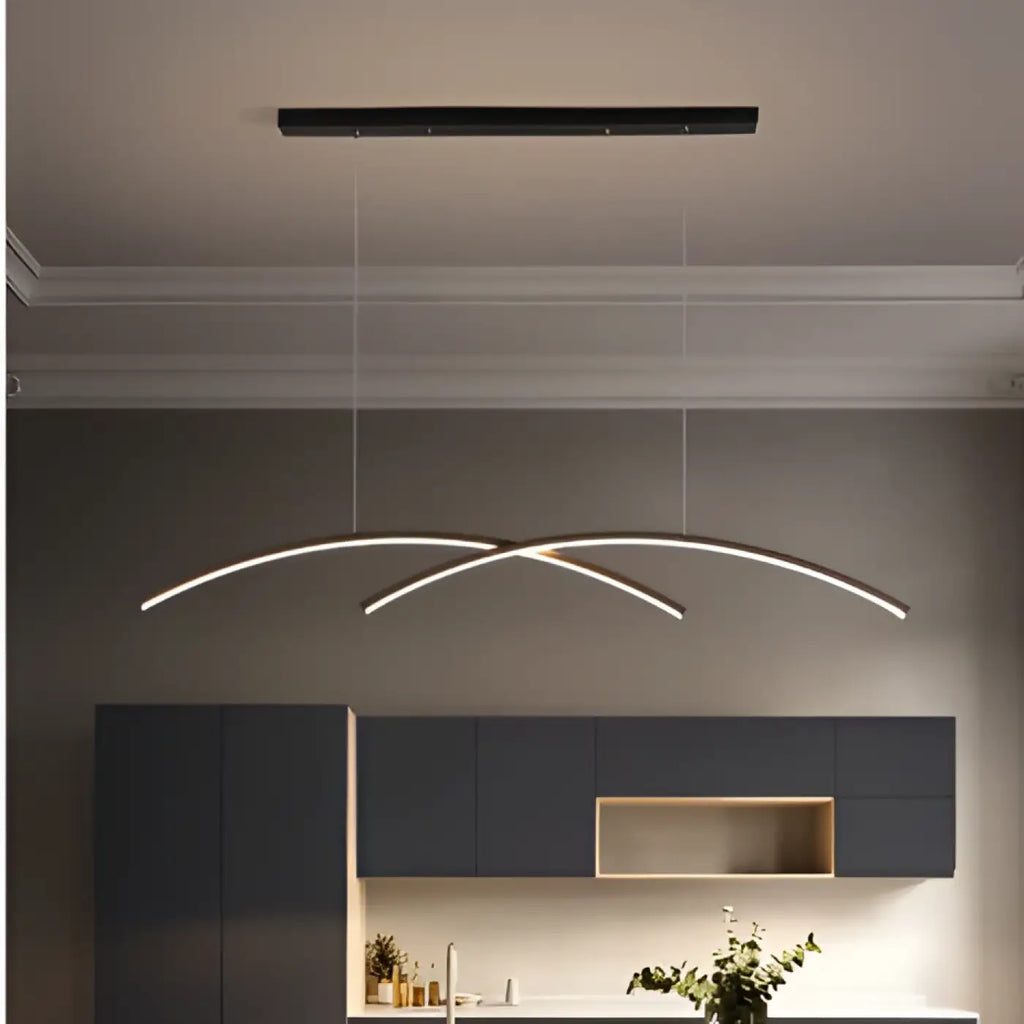 Curved LED Kitchen Pendant Light