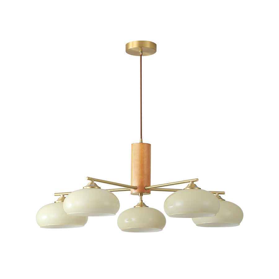 Valentina Glass Persimmon Chandelier
