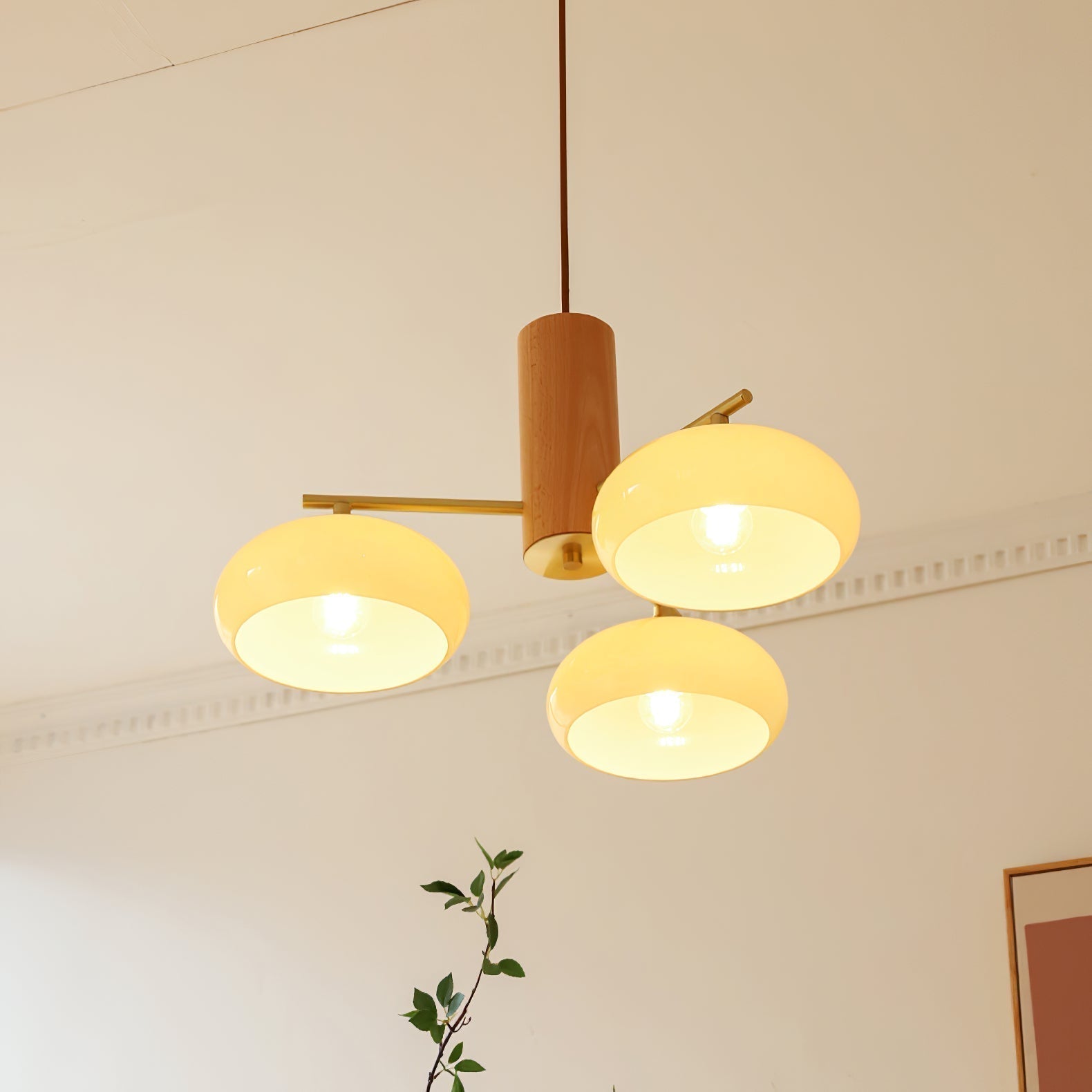 Valentina Glass Persimmon Chandelier