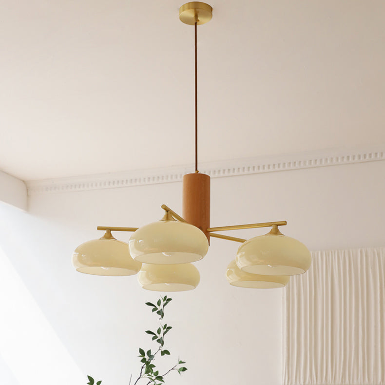Valentina Glass Persimmon Chandelier