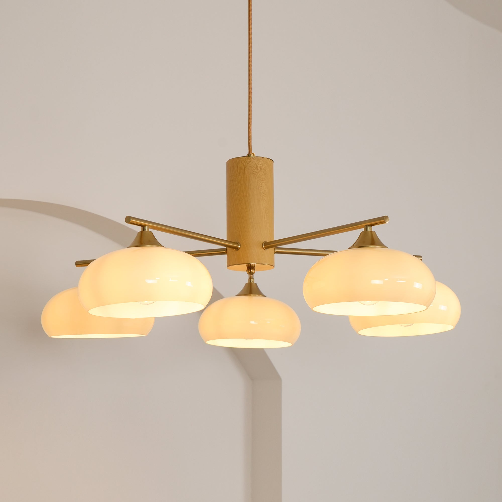 Valentina Glass Persimmon Chandelier