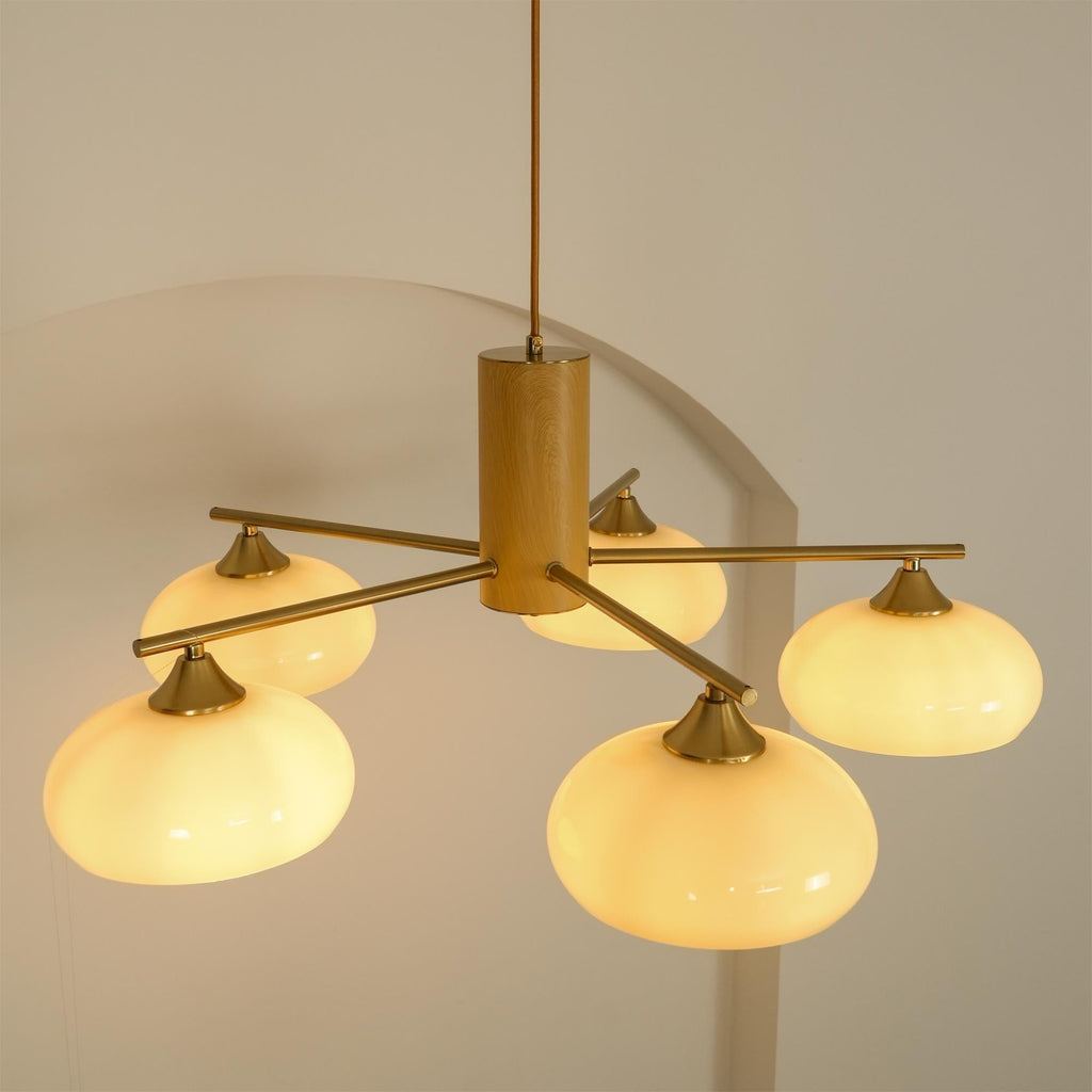 Valentina Glass Persimmon Chandelier