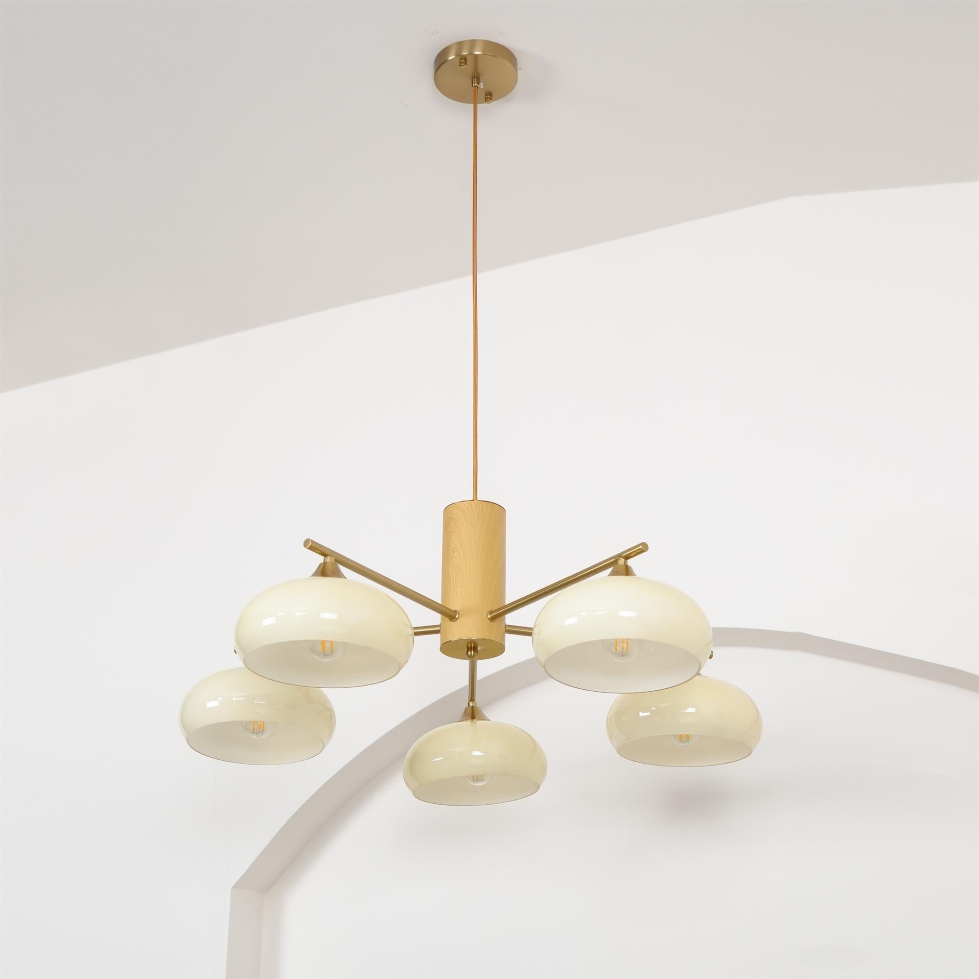 Valentina Glass Persimmon Chandelier