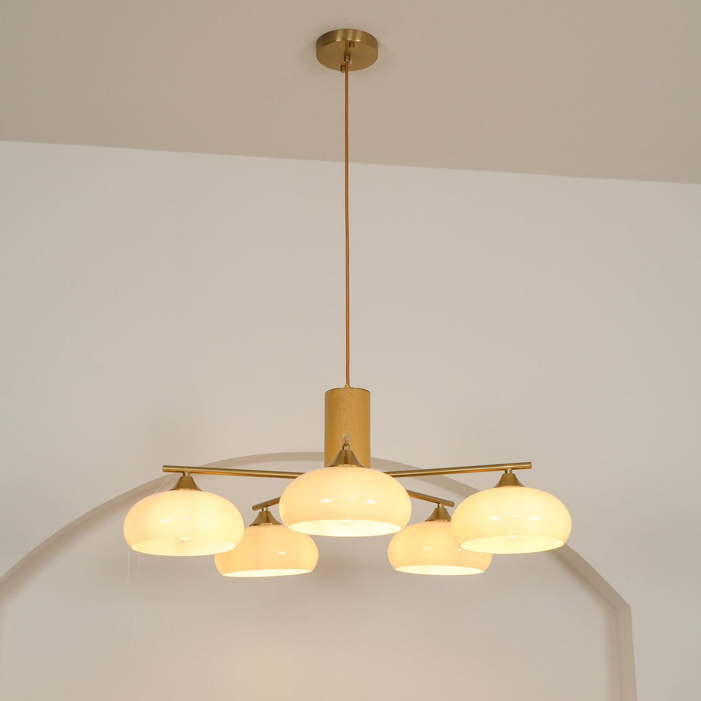 Valentina Glass Persimmon Chandelier