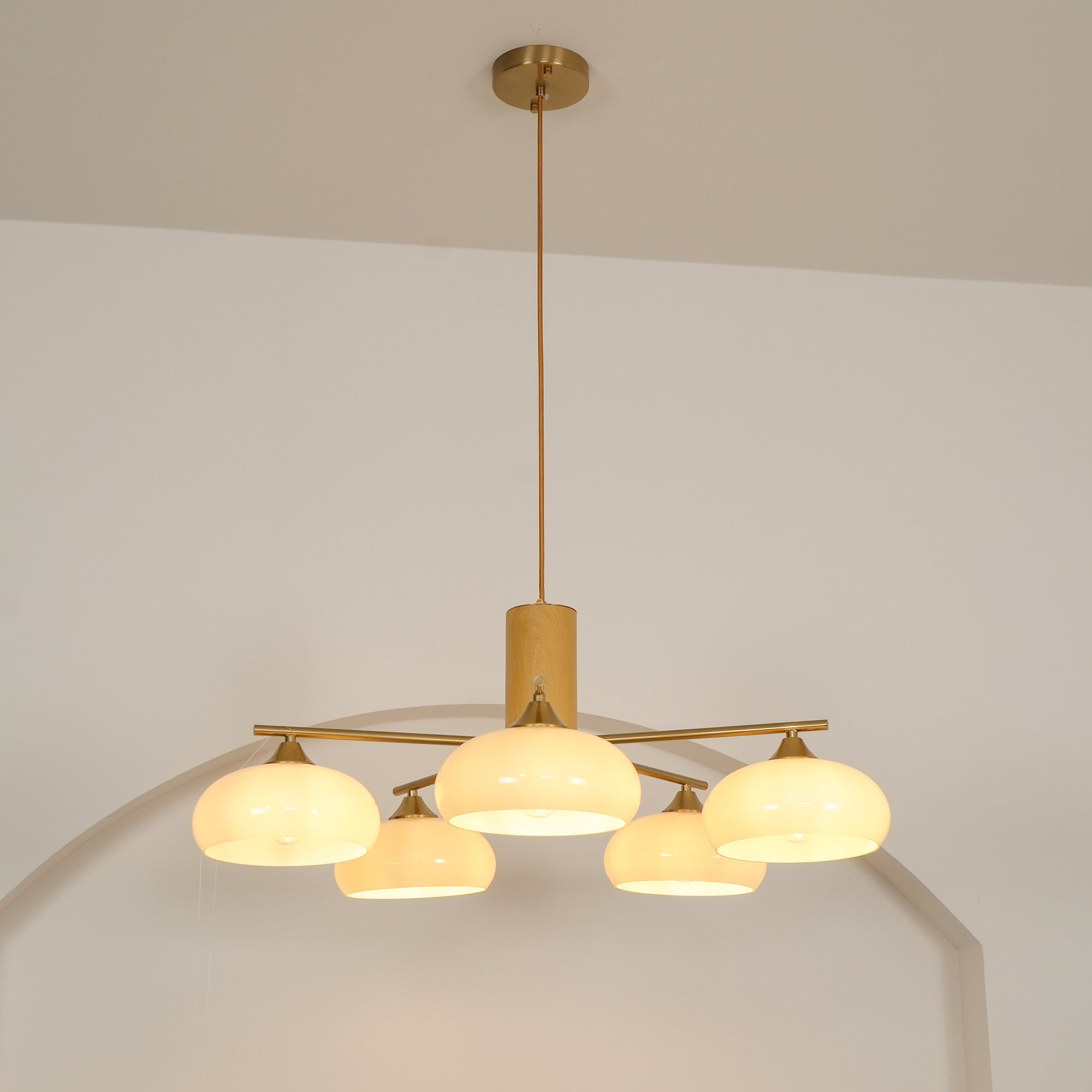 Valentina Glass Persimmon Chandelier