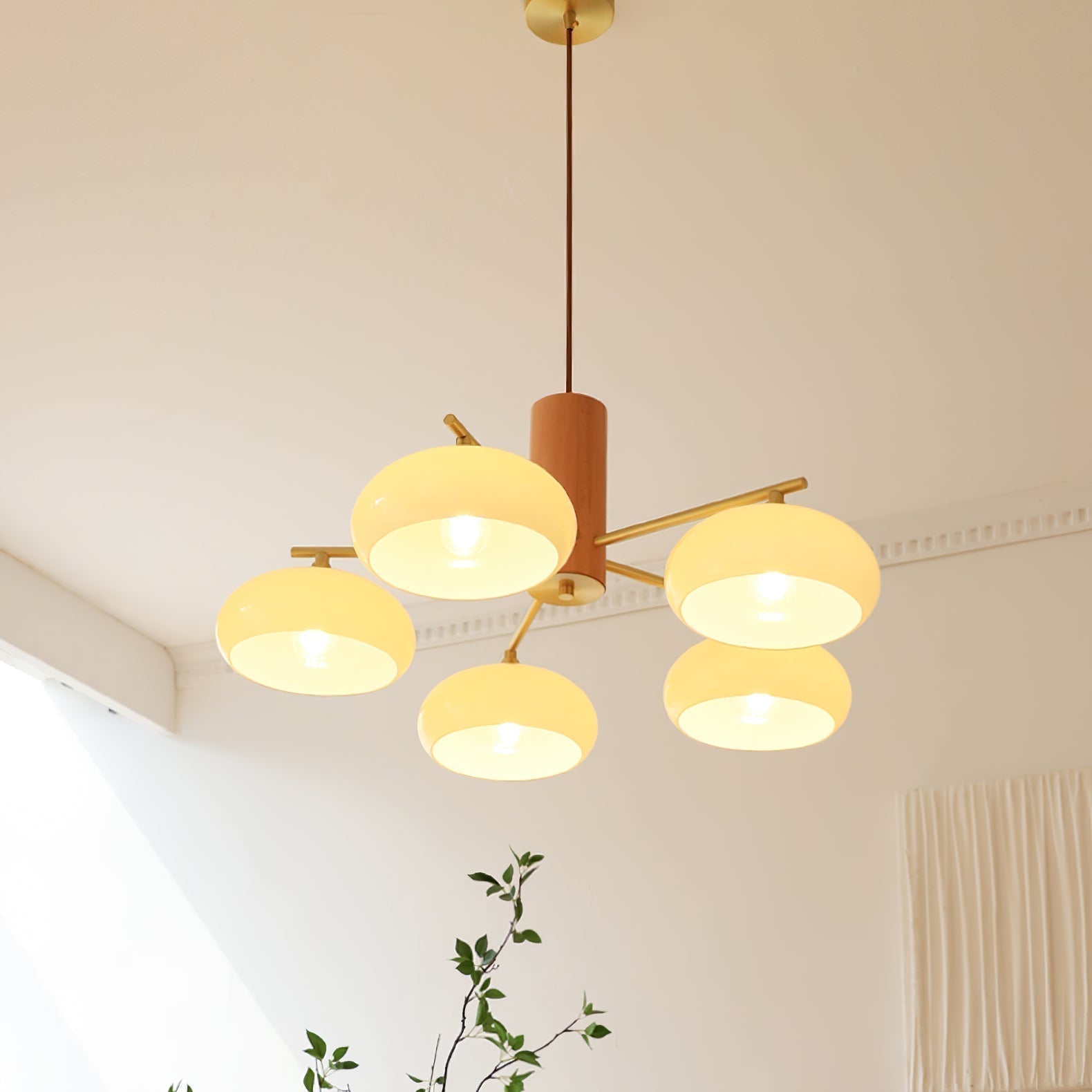 Valentina Glass Persimmon Chandelier
