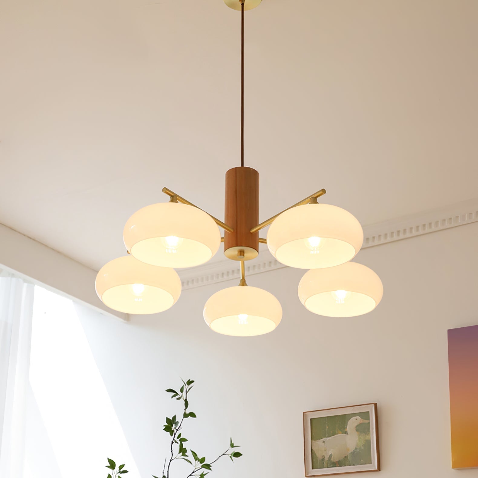 Valentina Glass Persimmon Chandelier