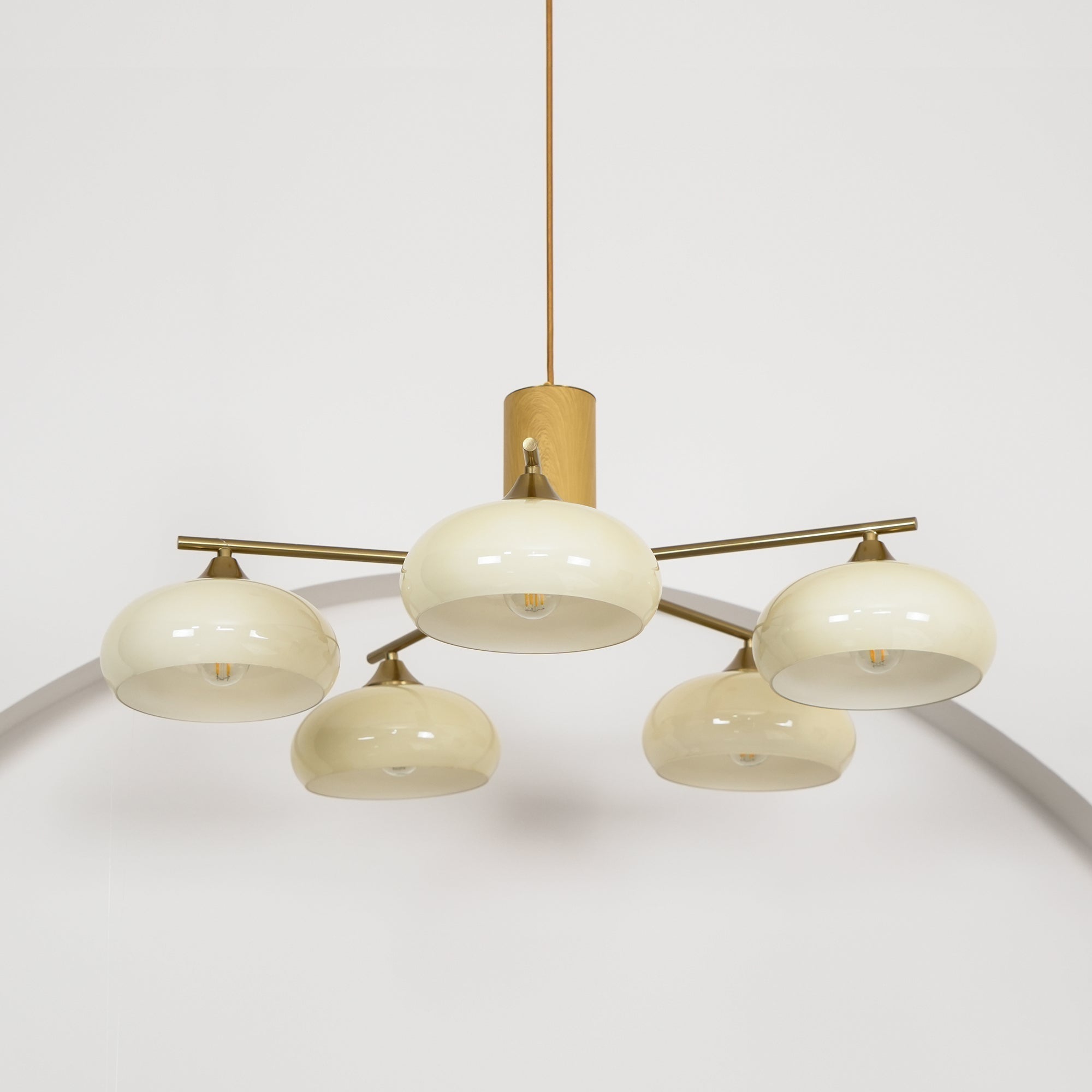 Valentina Glass Persimmon Chandelier