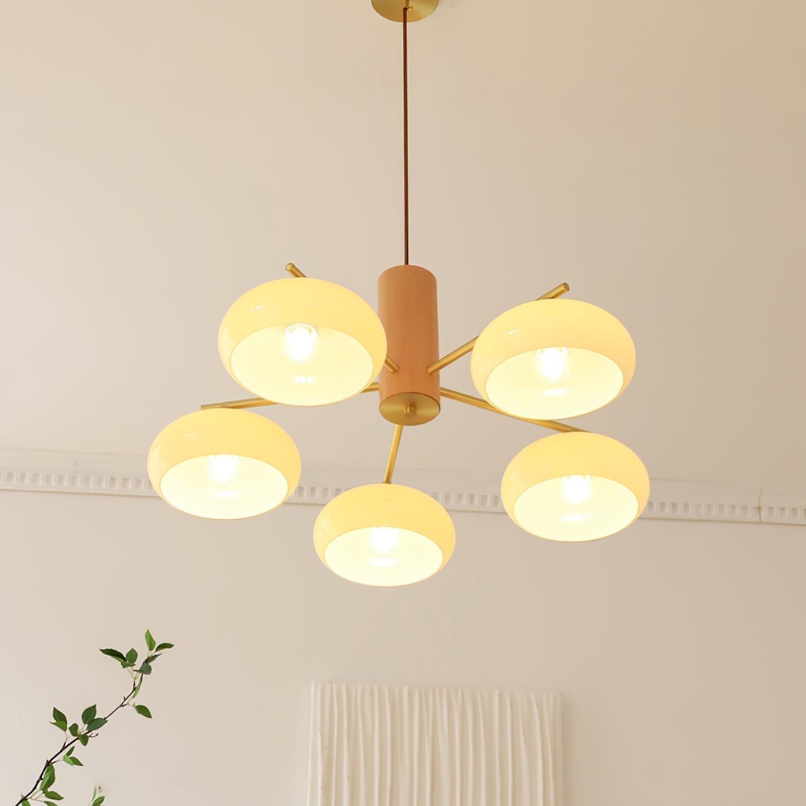 Valentina Glass Persimmon Chandelier