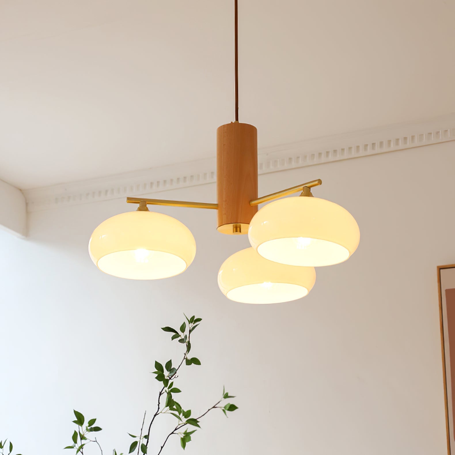Valentina Glass Persimmon Chandelier